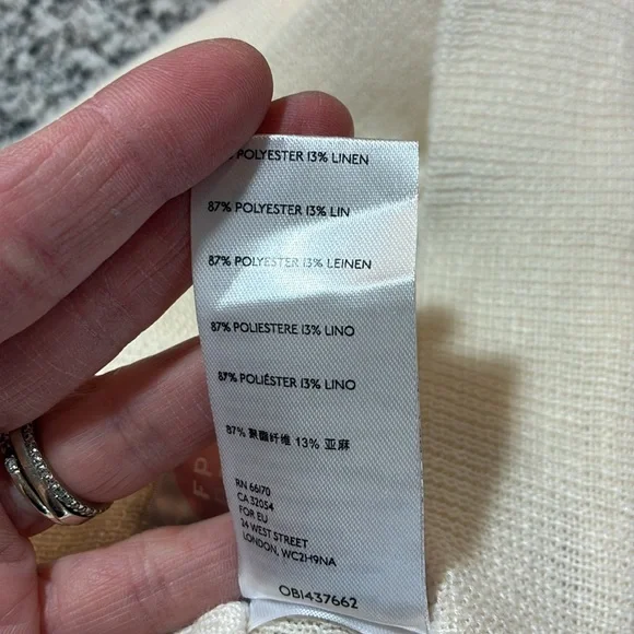 Free People Beach Freya Knit Pants Ivory Sz S - Picture 8 of 8